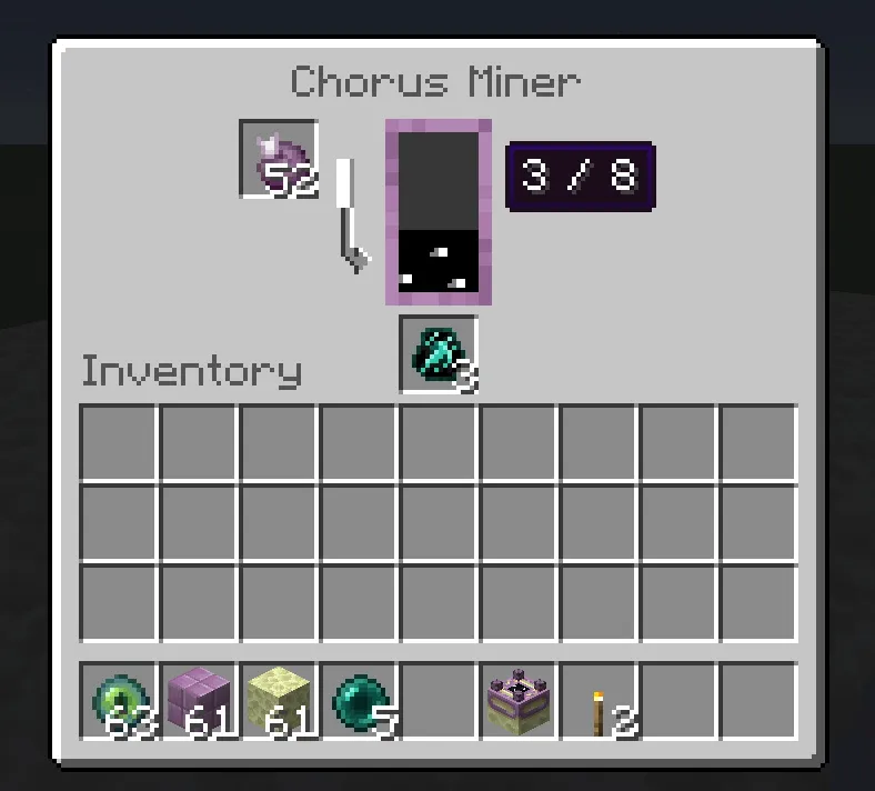Chorus Miner — скриншот 1 (Моды, Minecraft)