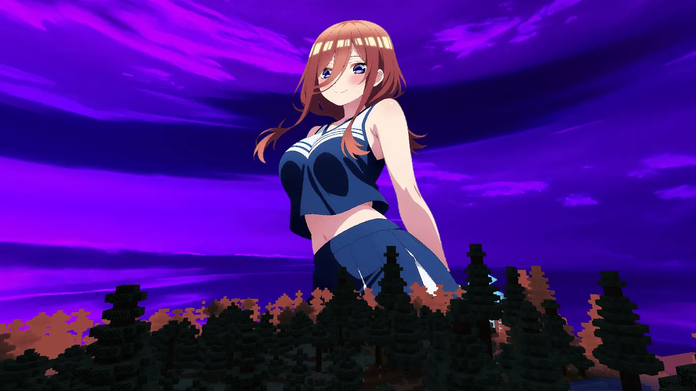 Miku Nakano sky — скриншот 2 (Текстуры, Minecraft)