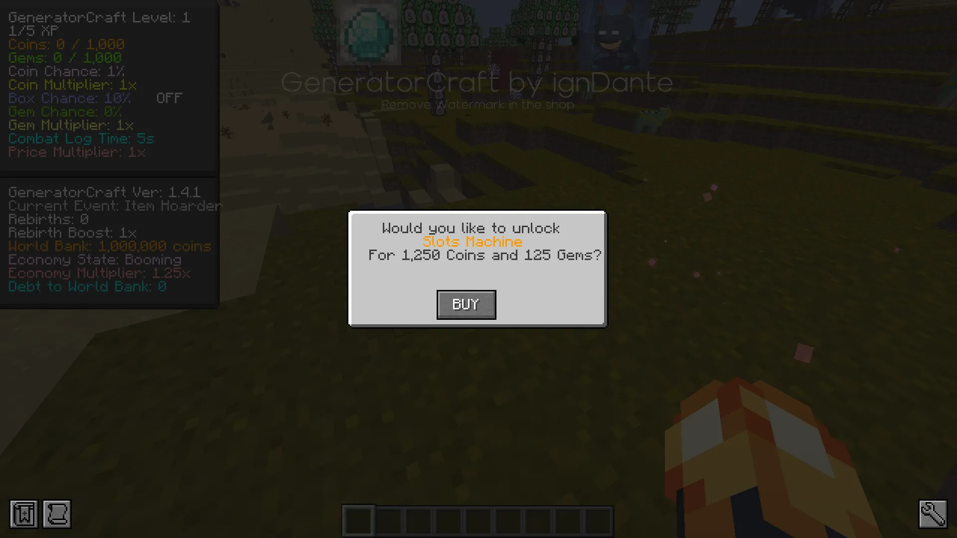 GeneratorCraft - Lootboxes, Gambling, RNG, Economy, Моды, Minecraft