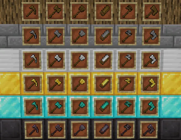 LizYami's Large Tools — скриншот 1 (Моды, Minecraft)