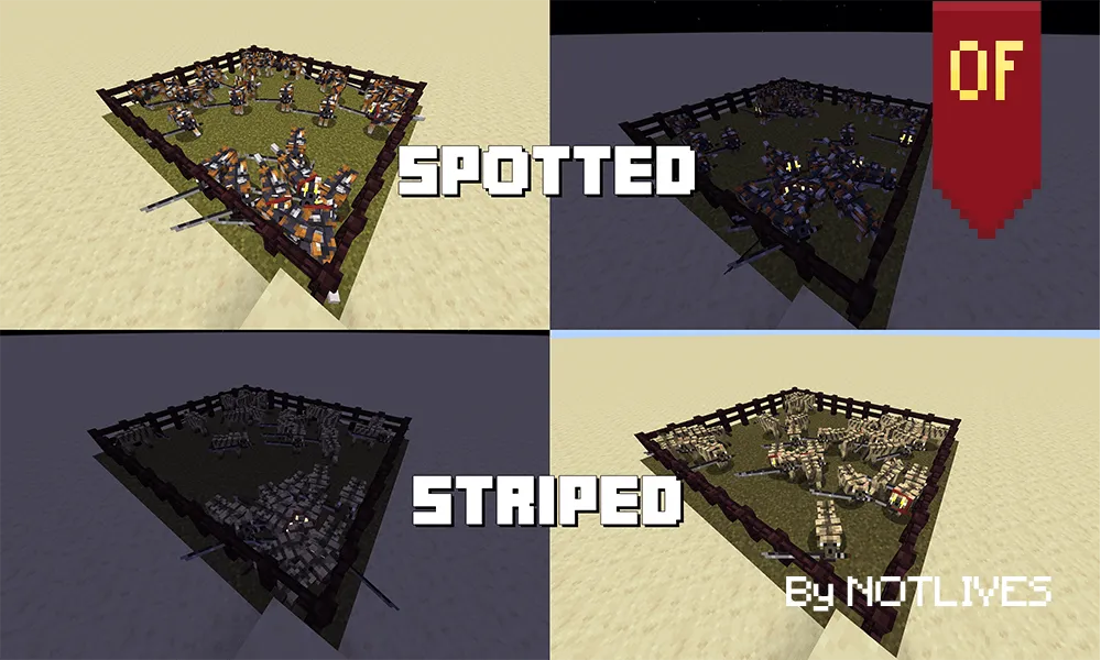 NOTLIVES's Samurai Dog Full Color, Текстуры, Minecraft