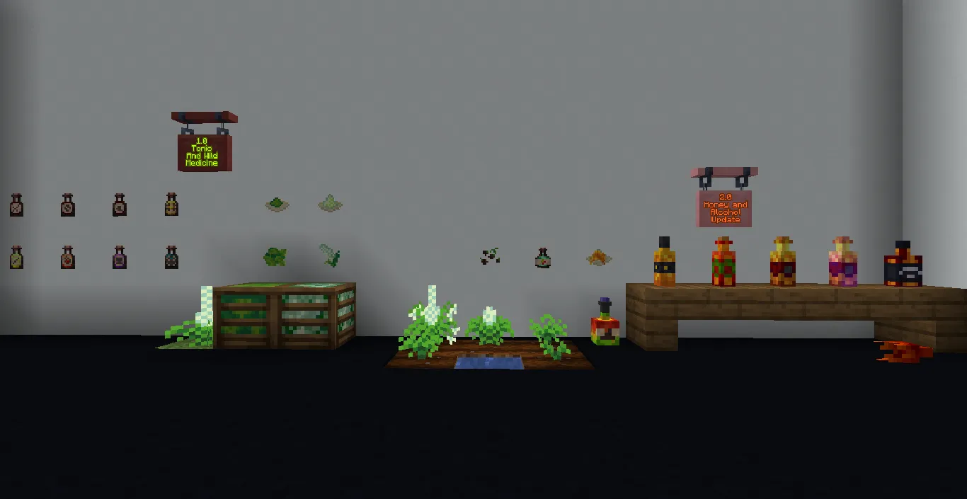 Tonic and Wild Medicine, Моды, Minecraft