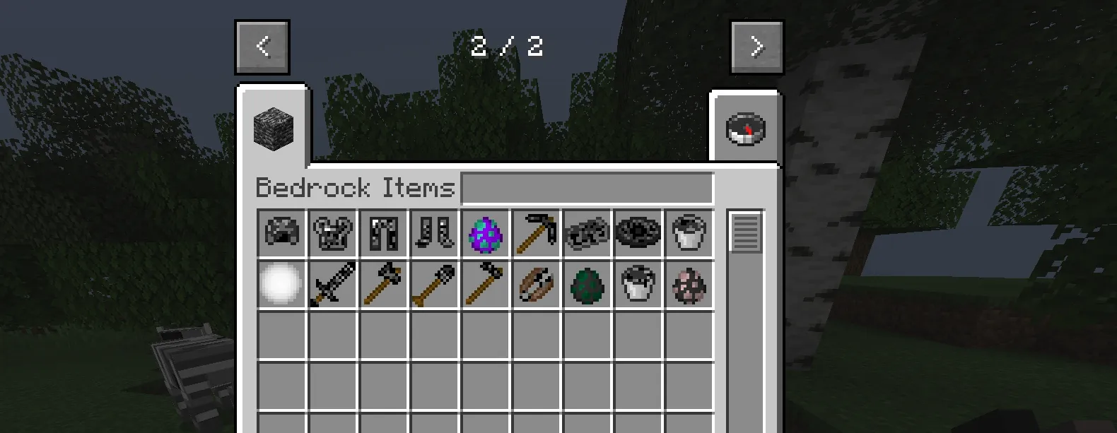 Bedrock items mod, Моды, Minecraft