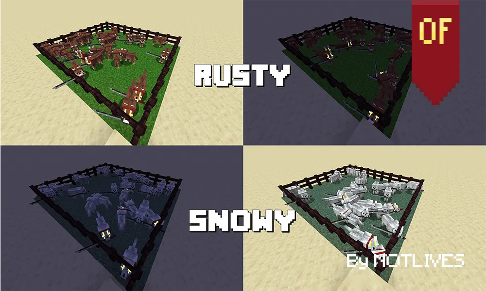 NOTLIVES's Samurai Dog Full Color, Текстуры, Minecraft