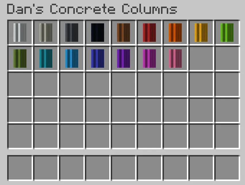 Dan's Concrete Columns, Моды, Minecraft
