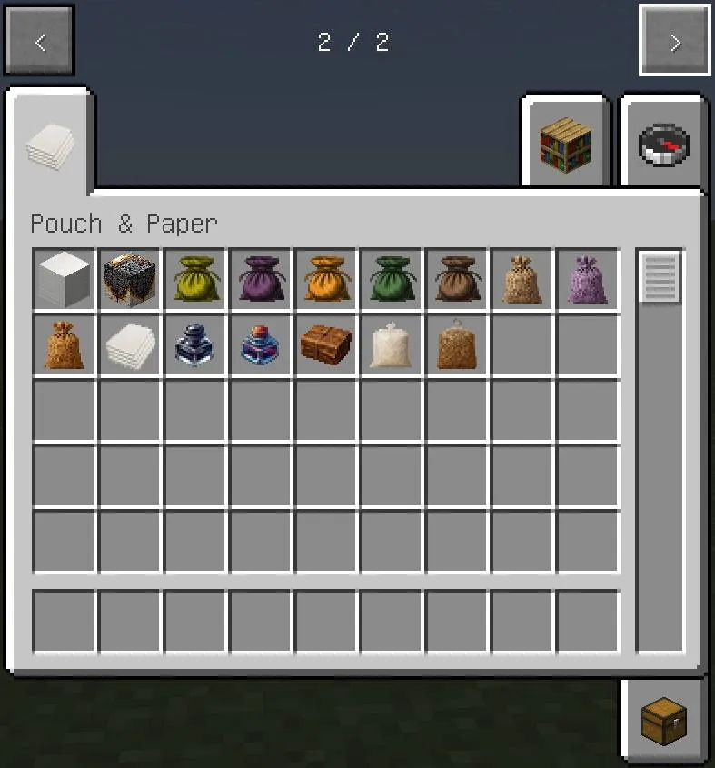 Pouch & Paper, Моды, Minecraft