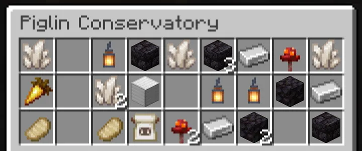 Piglin Conservatory Structures, Моды, Minecraft