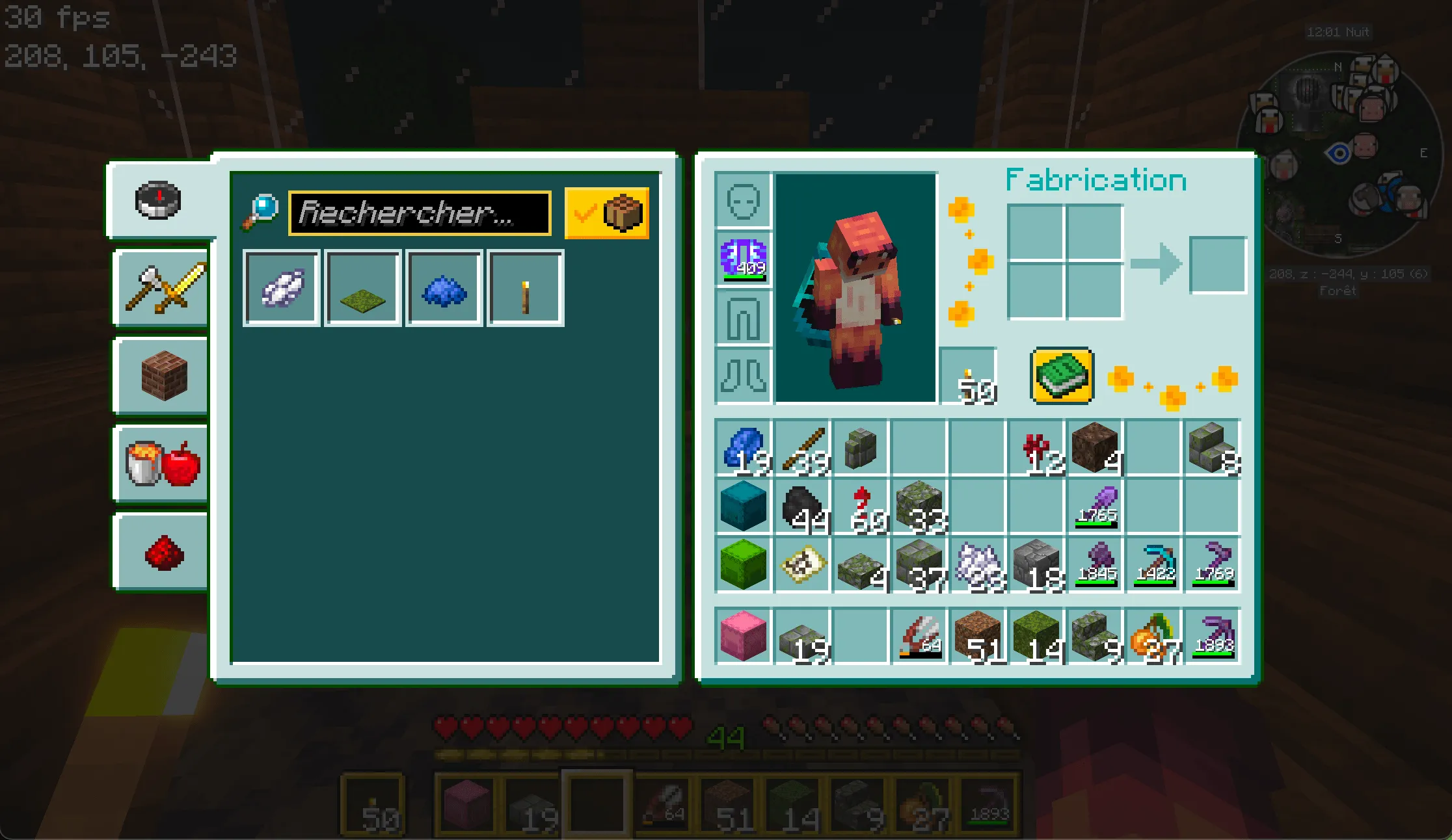 Wildflowers GUI, Текстуры, Minecraft