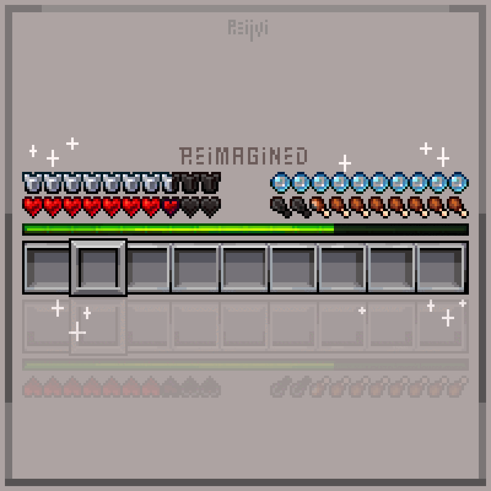 HUD Reimagined — скриншот 6 (Текстуры, Minecraft)