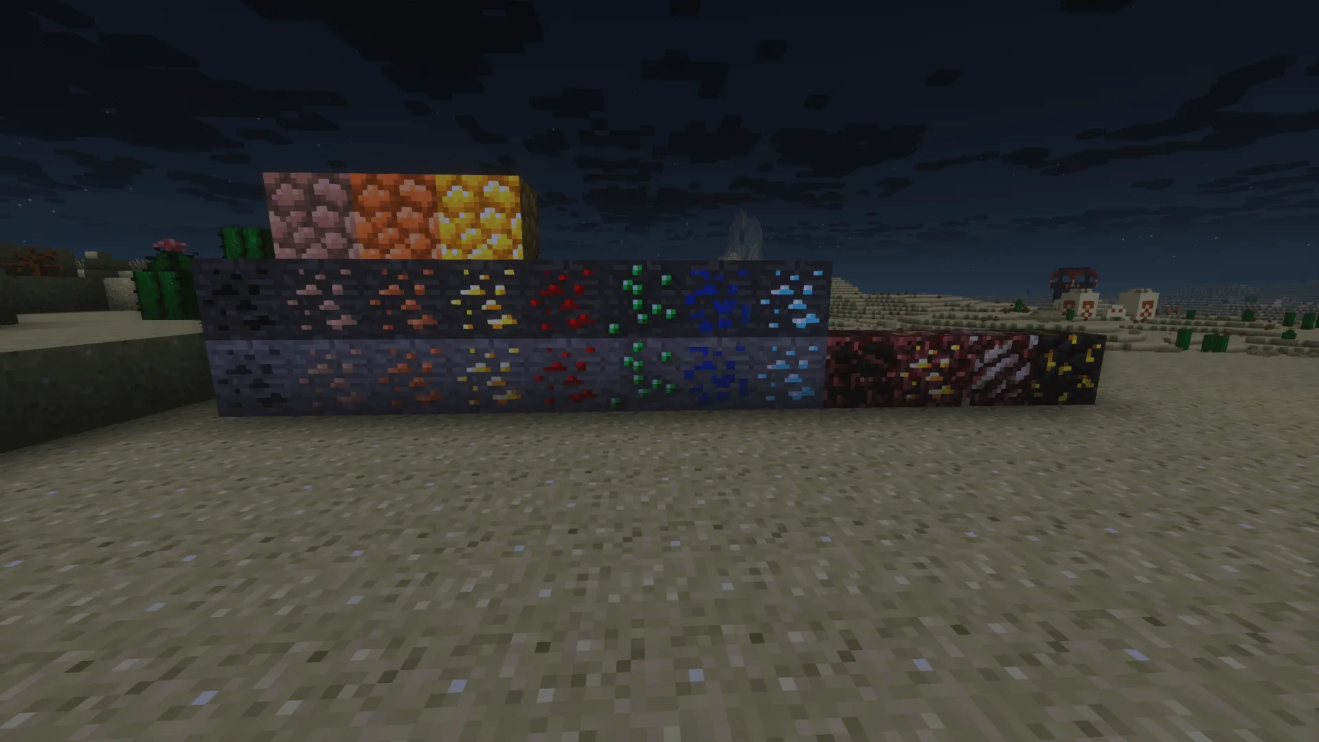 Golden Days Emissive Ores — скриншот 2 (Текстуры, Minecraft)