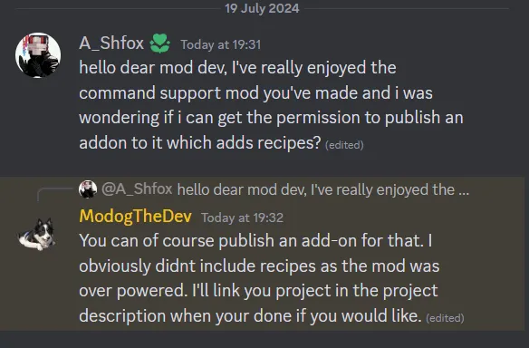 A_Shfox's Airstriker, Моды, Minecraft
