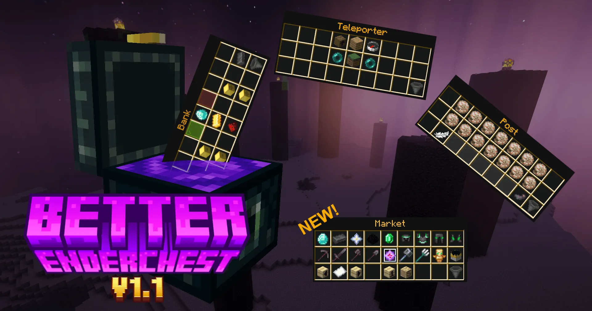 Better Enderchest v1.2 (1.21.11) | Enderchest GUI Datapack | Shop, Post, Level & even more! | NEW GRAVEYARD FEATURE!, Дата-паки, Minecraft