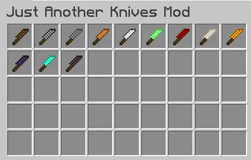 Just Some More Knives, Моды, Minecraft