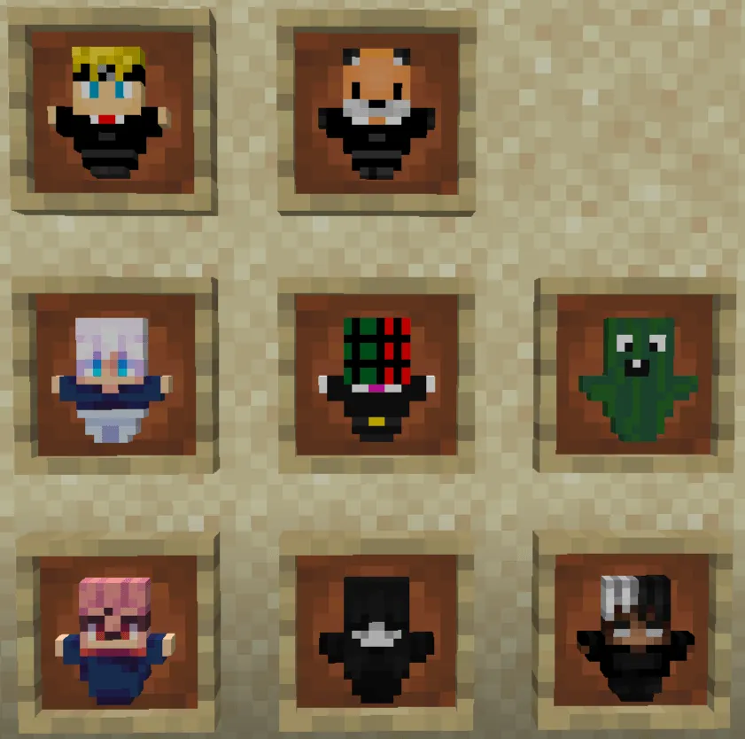 PStotems, Текстуры, Minecraft