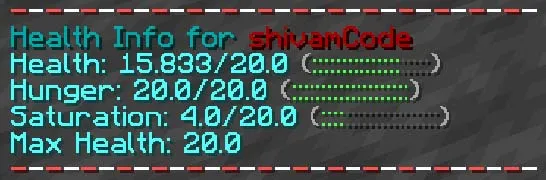 Medic - Health, Hunger, Saturation — скриншот 1 (Плагины, Minecraft)