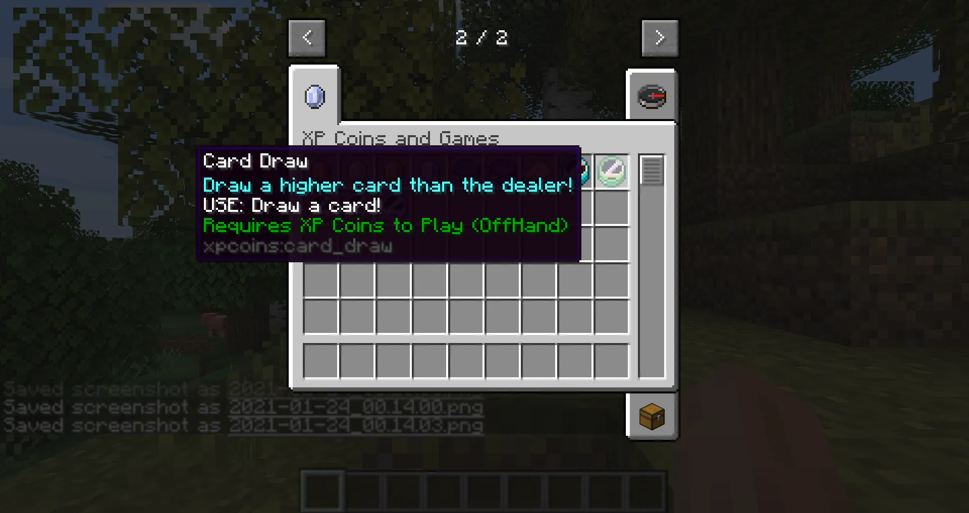 Colds: XP Coins and Games (FORGE), Моды, Minecraft