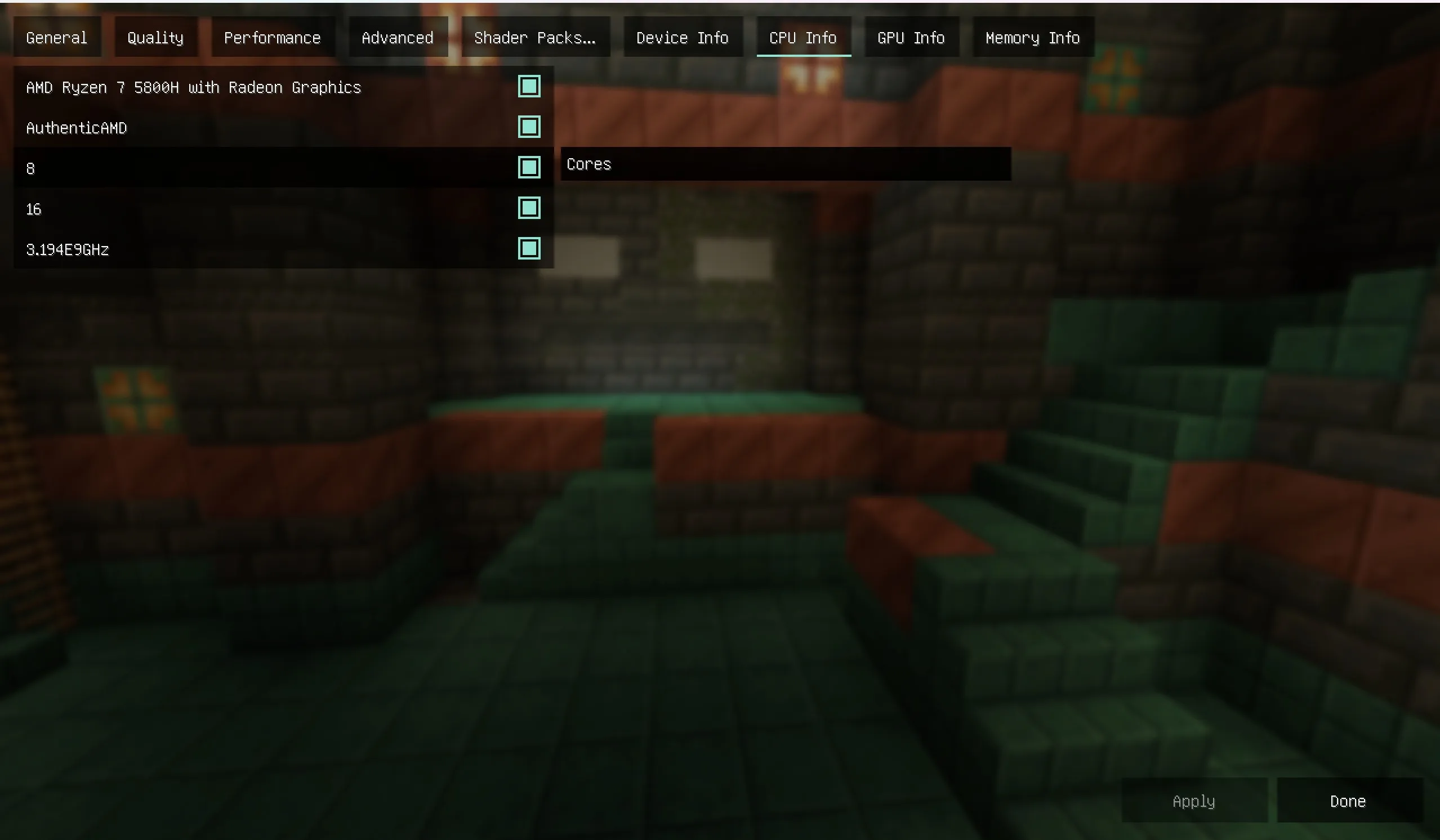 Sodium/Embeddium Device Check, Моды, Minecraft