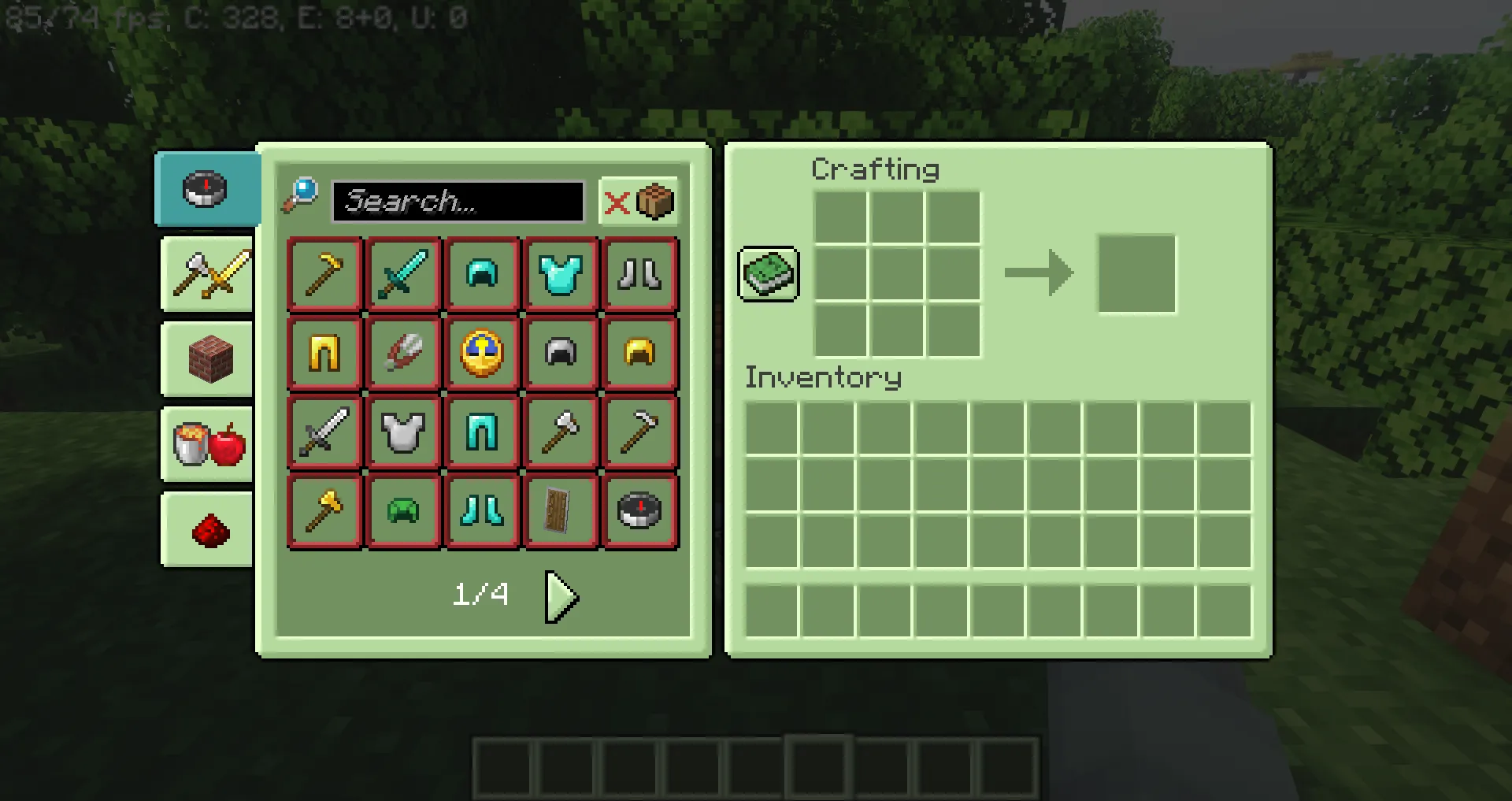 Pinku's Green GUI Pack — скриншот 5 (Текстуры, Minecraft)