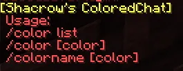 Shacrow's Colored Chat — скриншот 7 (Плагины, Minecraft)