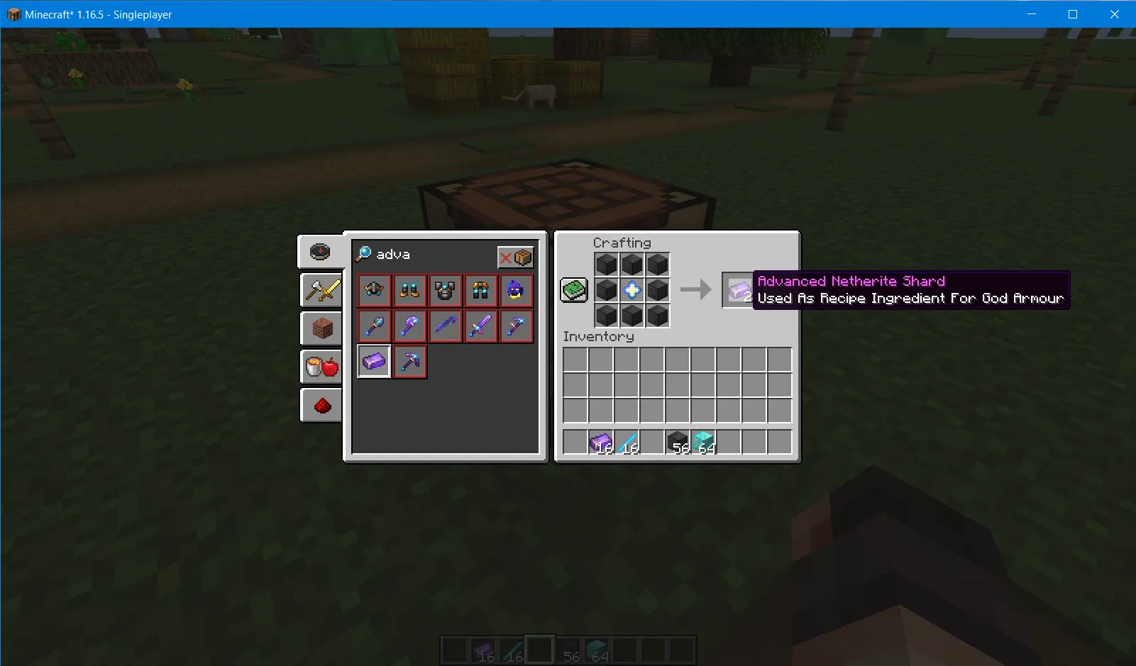 Advanced God Armour, Моды, Minecraft