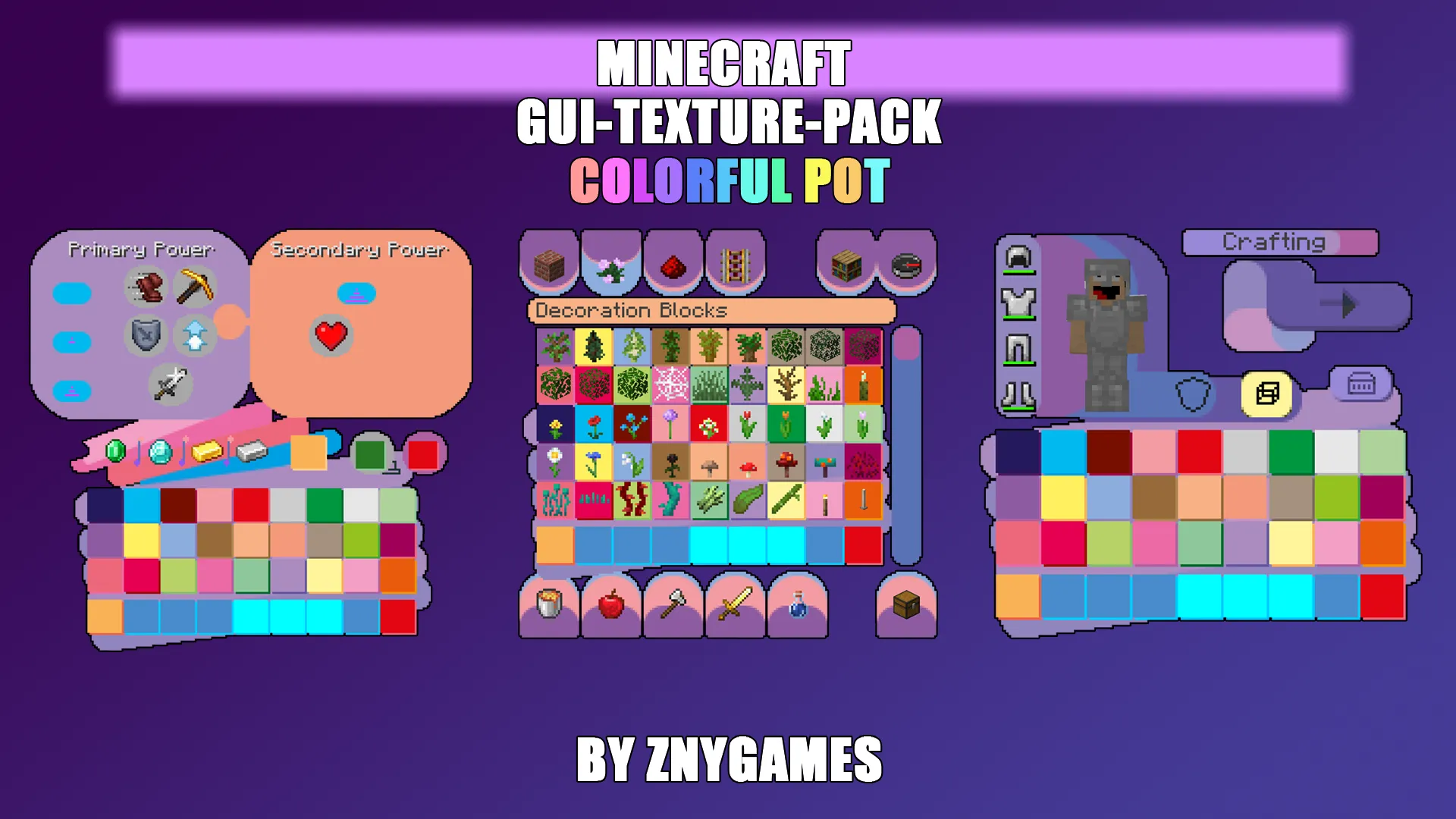 COLORFUL POT | GUI-TEXTURE-PACK — скриншот 9 (Текстуры, Minecraft)