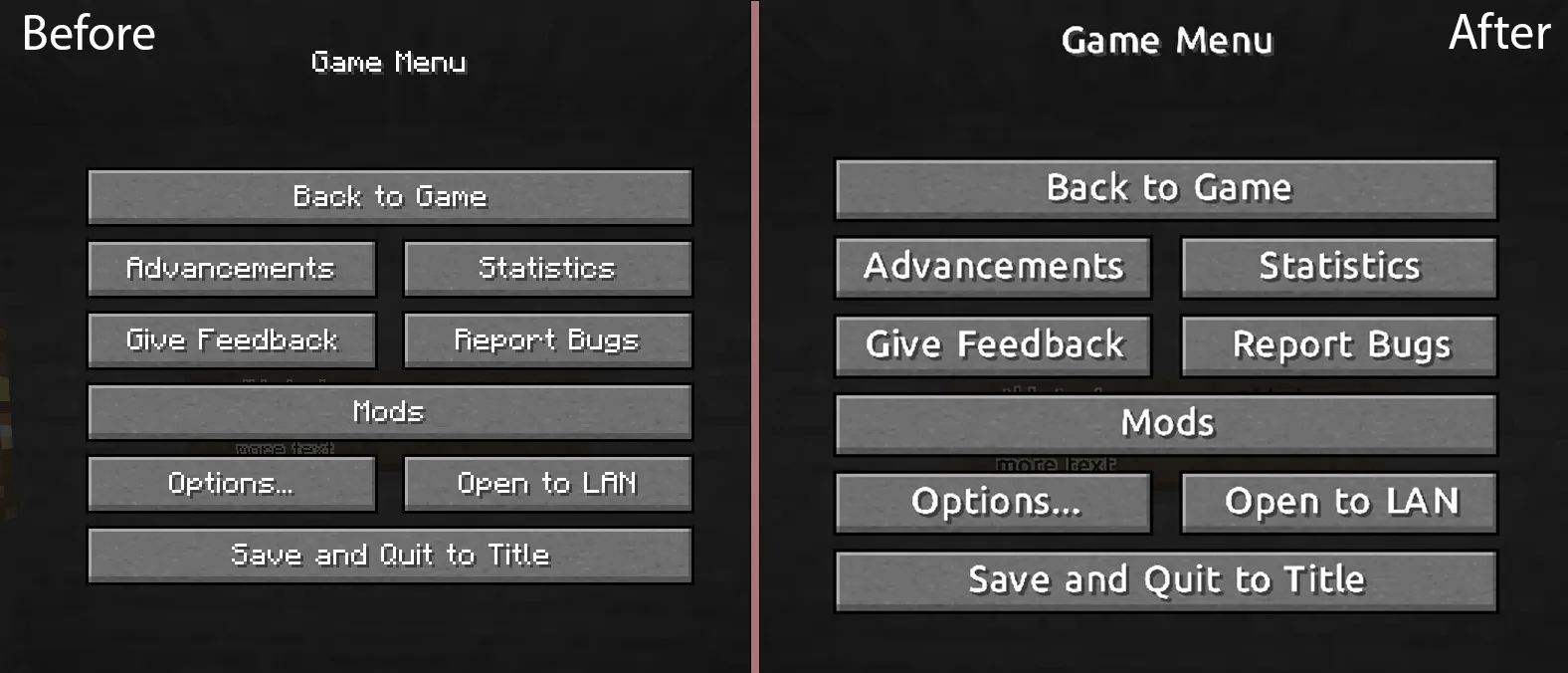Simple Bigger Fonts, Текстуры, Minecraft