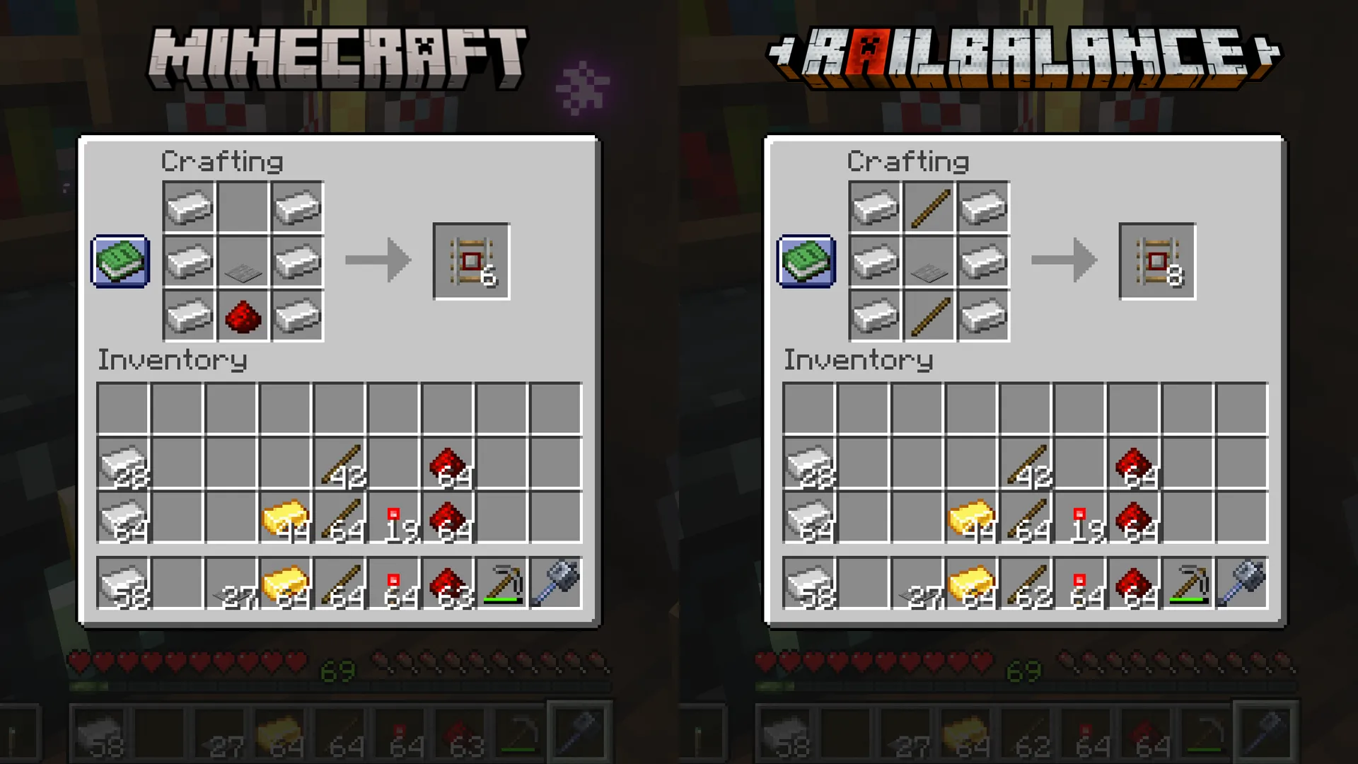 Railbalance, Дата-паки, Minecraft