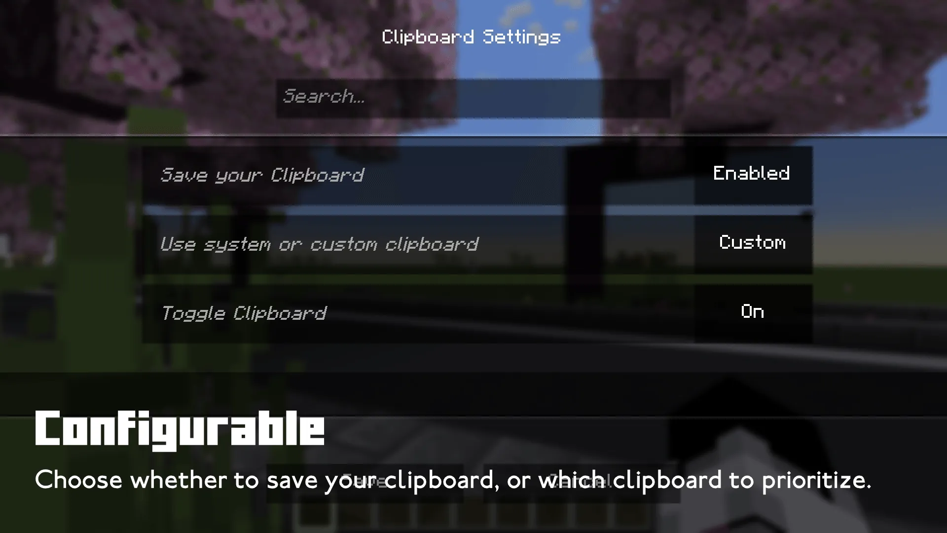 Clipboard+, Моды, Minecraft