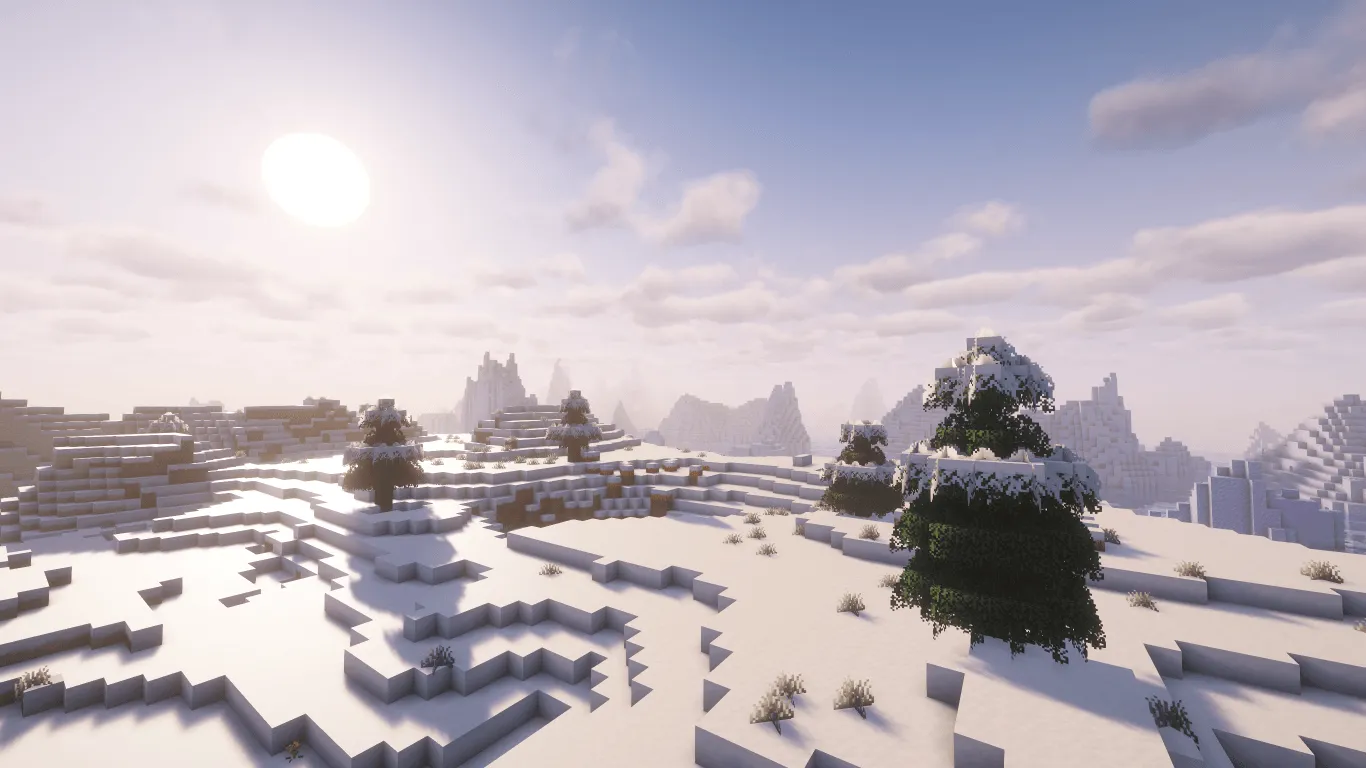 Immersive Snowy Leaves (Bushy Leaves) — скриншот 4 (Текстуры, Minecraft)