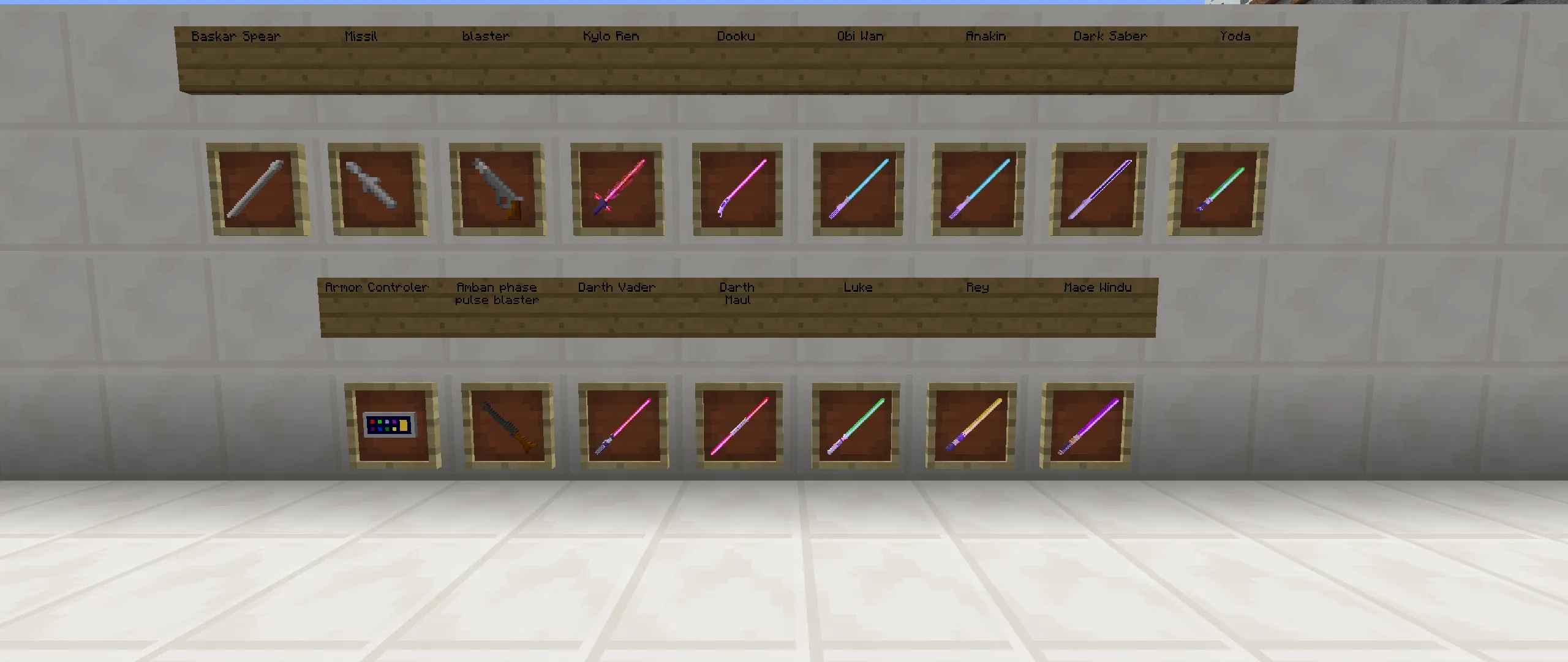 lightsabers mod ( star wars ) — скриншот 3 (Моды, Minecraft)