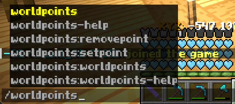 WorldPoints — скриншот 5 (Плагины, Minecraft)
