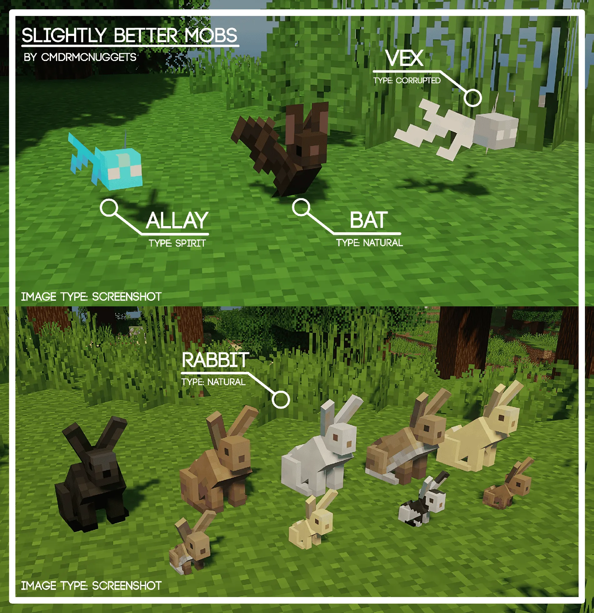 Slightly Better Mobs, Текстуры, Minecraft