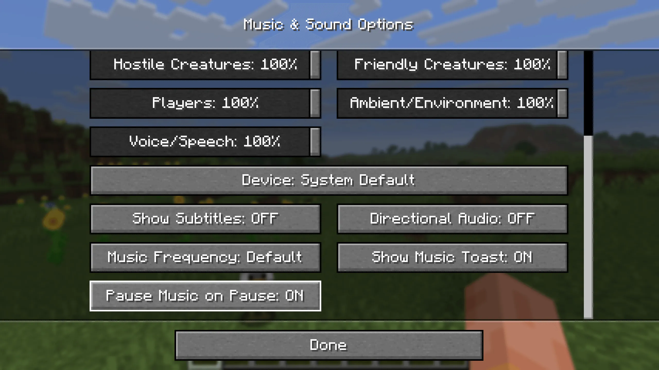 Pause Music on Pause, Моды, Minecraft