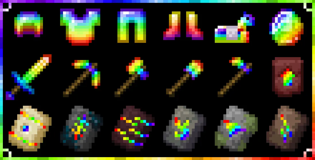 Sarah's Rainbow Diamonds — скриншот 2 (Текстуры, Minecraft)