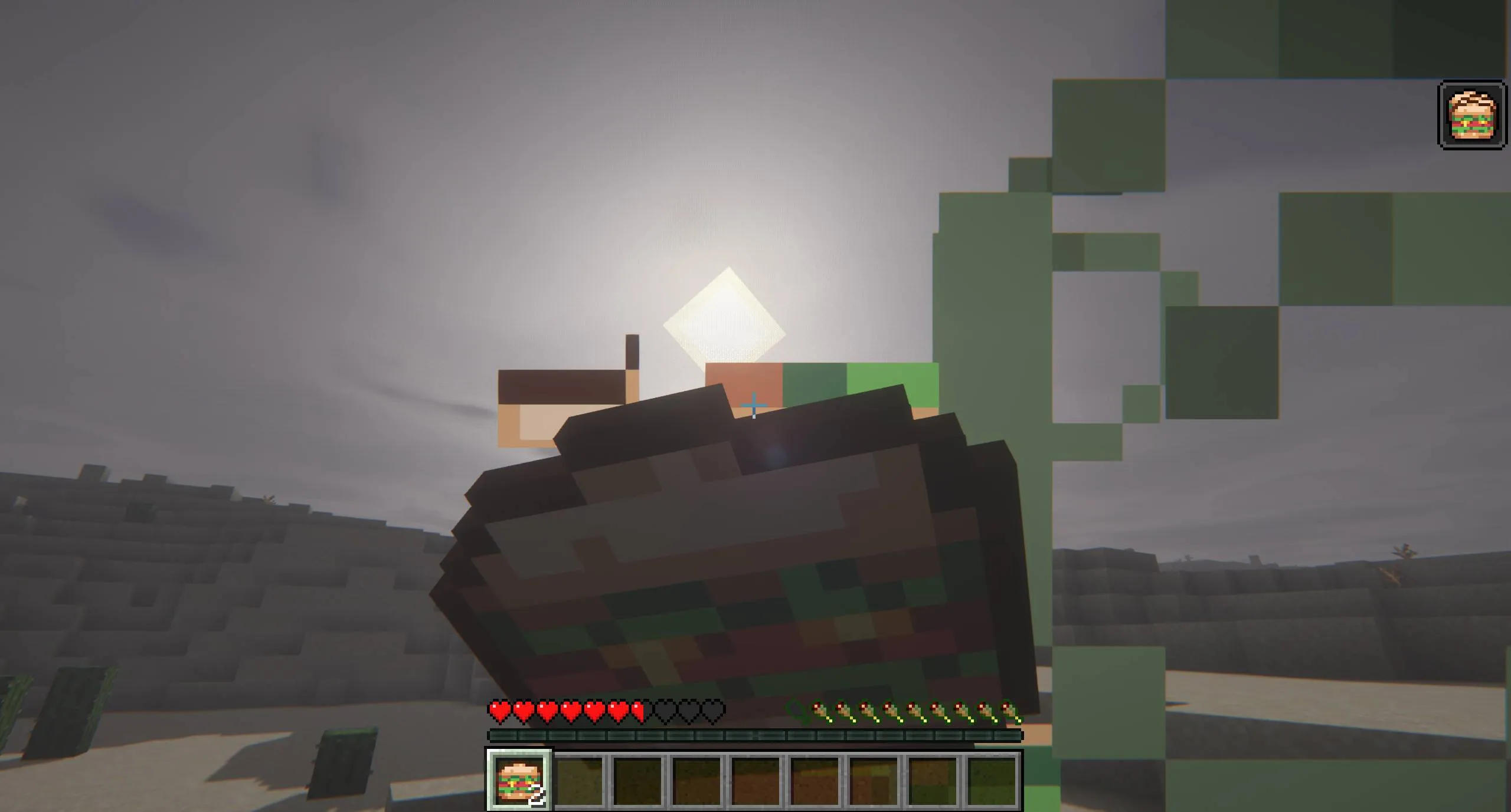 Tasty Burger for Rotten Flesh replacement — скриншот 1 (Текстуры, Minecraft)