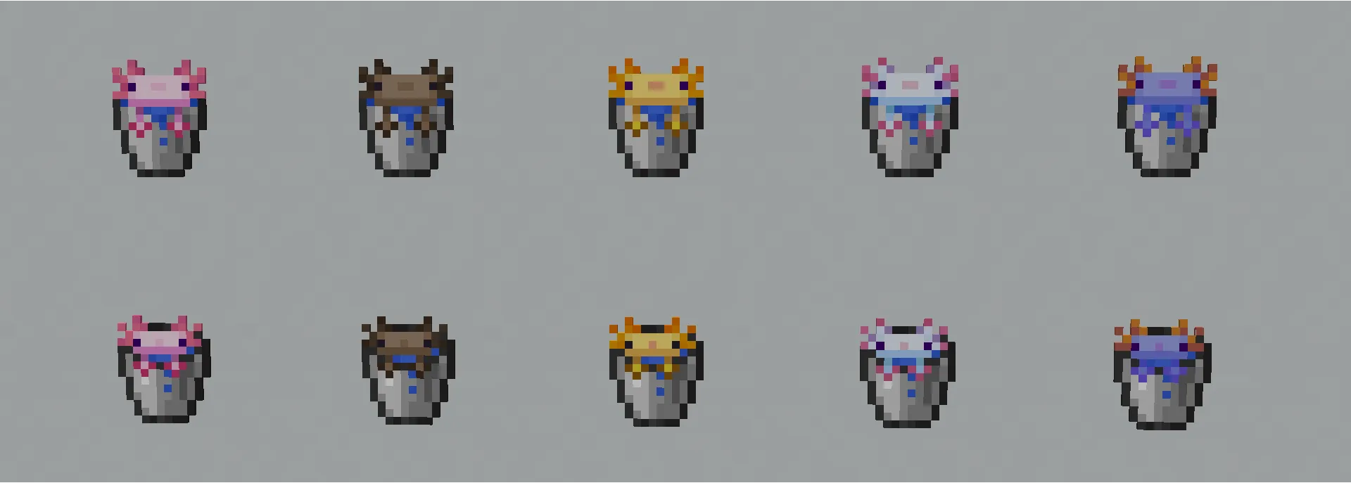 Consistent Buckets (Programmer Art), Текстуры, Minecraft