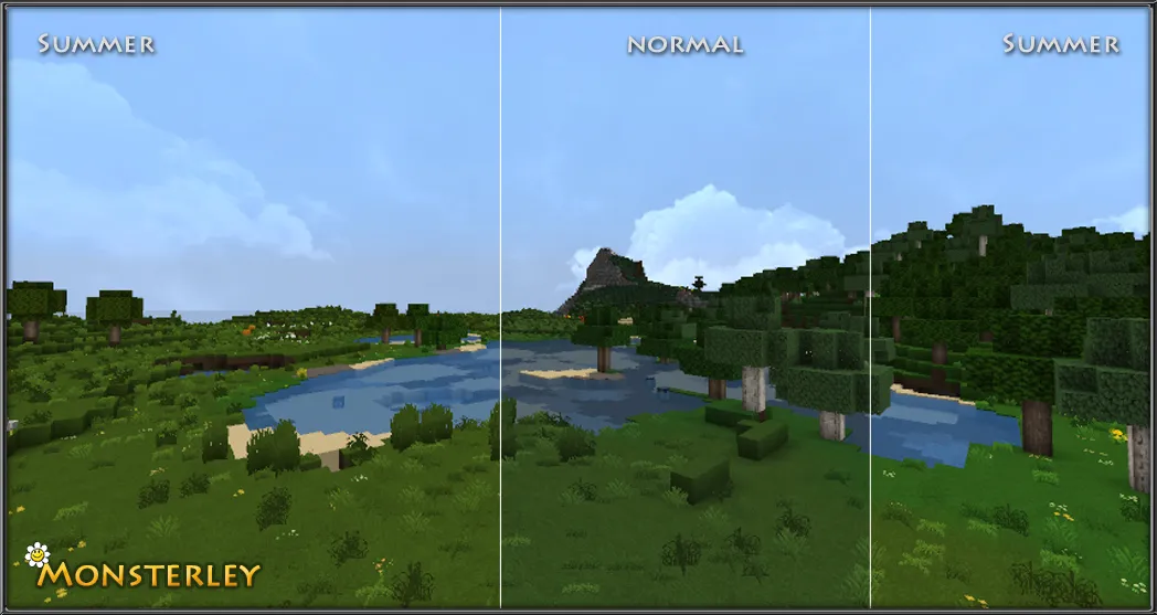 Monsterley Add-on: Summer — скриншот 1 (Текстуры, Minecraft)