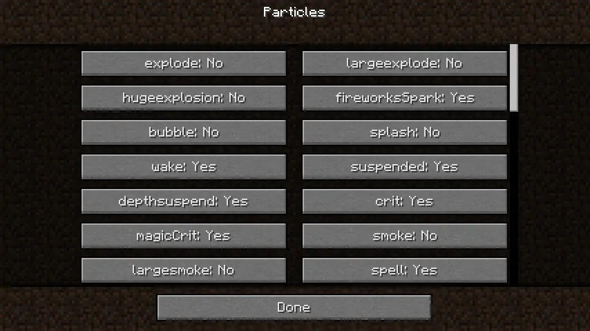 Particle Control, Моды, Minecraft