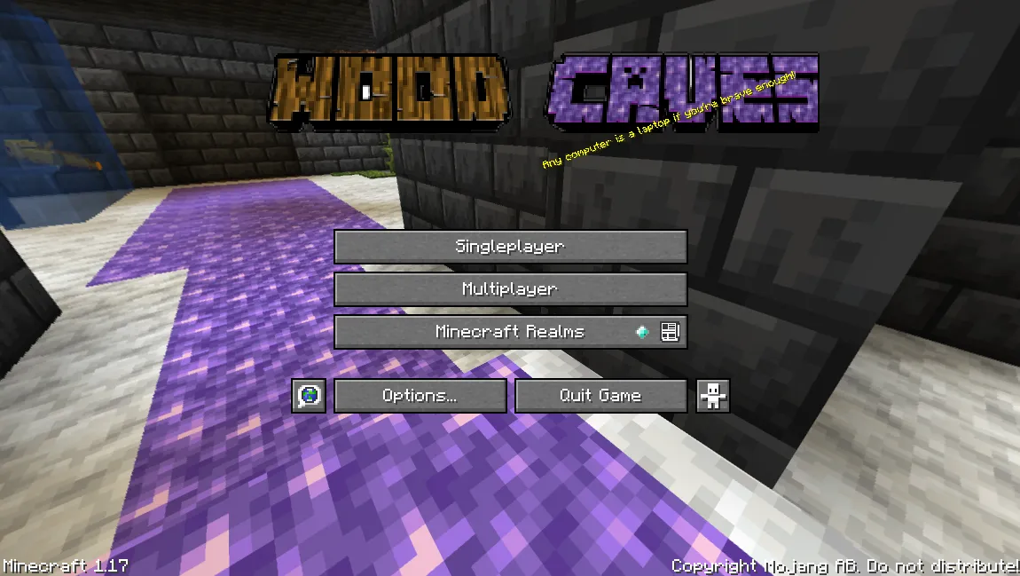 Wood Caves Title Pack, Текстуры, Minecraft