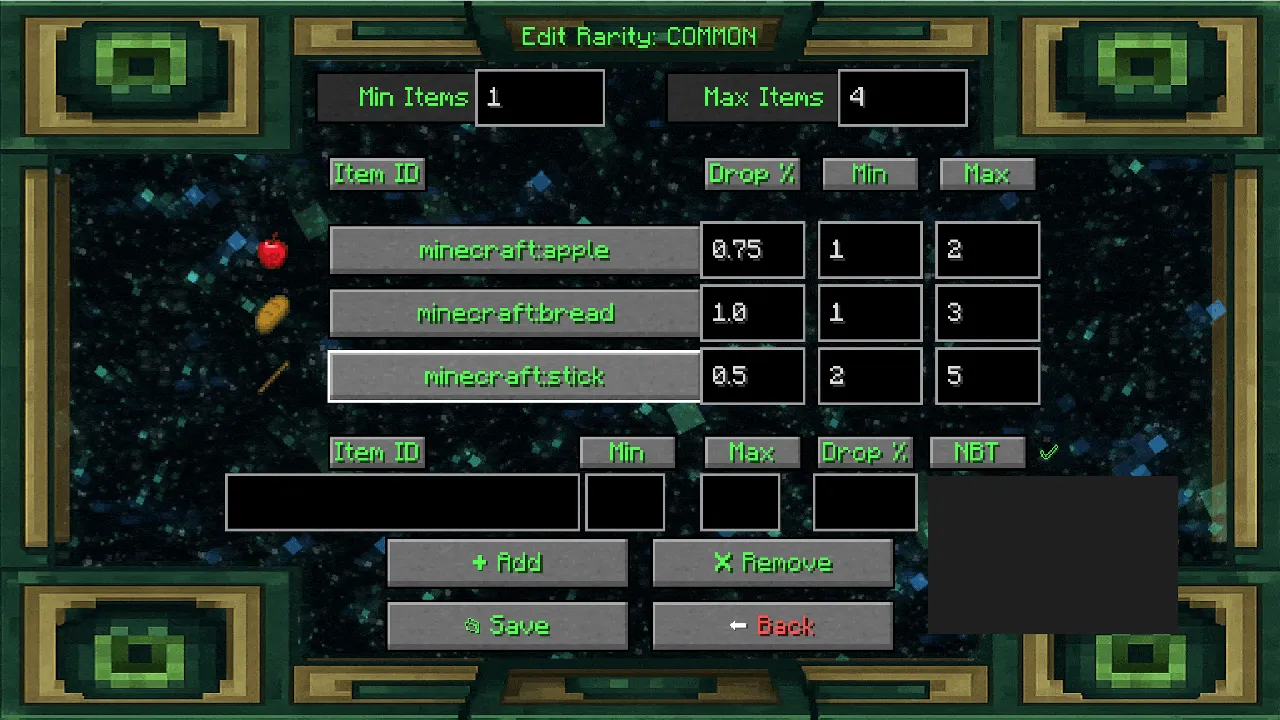 Looty, Моды, Minecraft