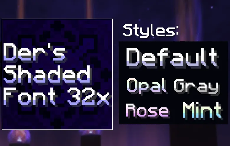 Der's Smooth Shaded Font (Faithful 32x) — скриншот 1 (Текстуры, Minecraft)