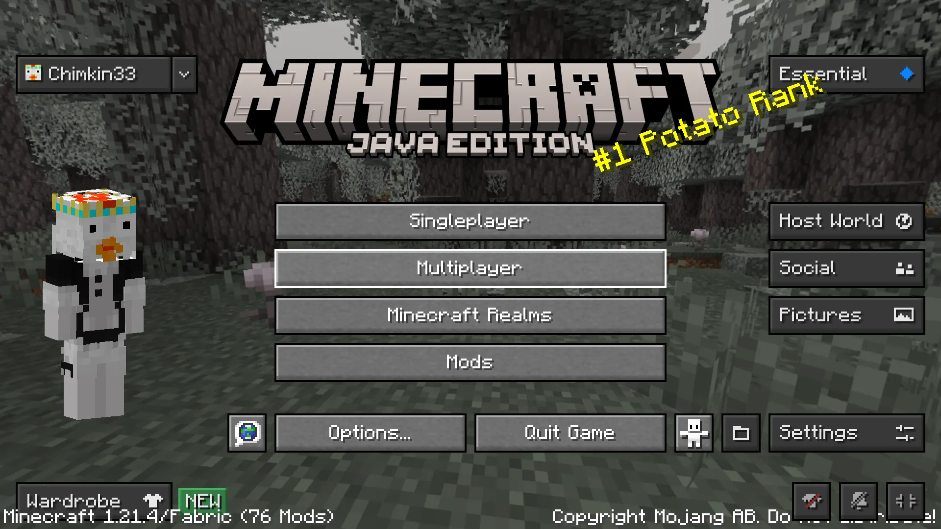 Technoblade Splash Text, Текстуры, Minecraft