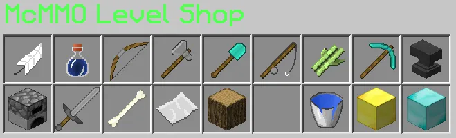 mcMMO Experience Shop — скриншот 1 (Плагины, Minecraft)