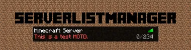 ServerListManager — скриншот 1 (Плагины, Minecraft)
