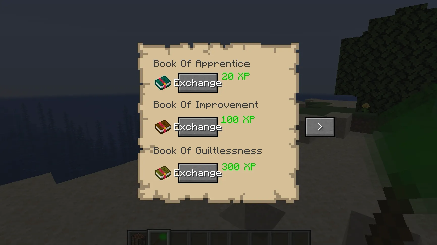 Storable XP — скриншот 4 (Моды, Minecraft)