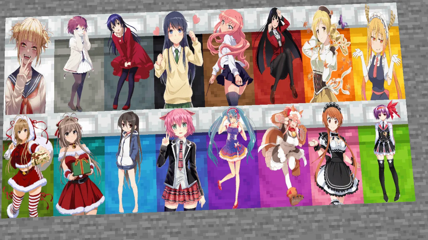 anime waifu Beds #1 — скриншот 1 (Текстуры, Minecraft)
