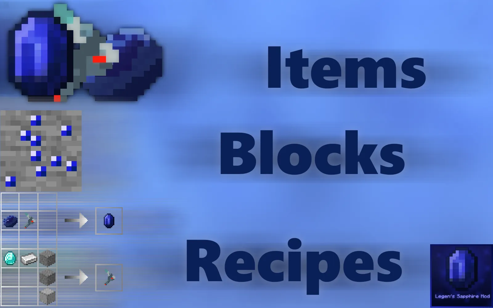 Legen's Sapphire mod, Моды, Minecraft