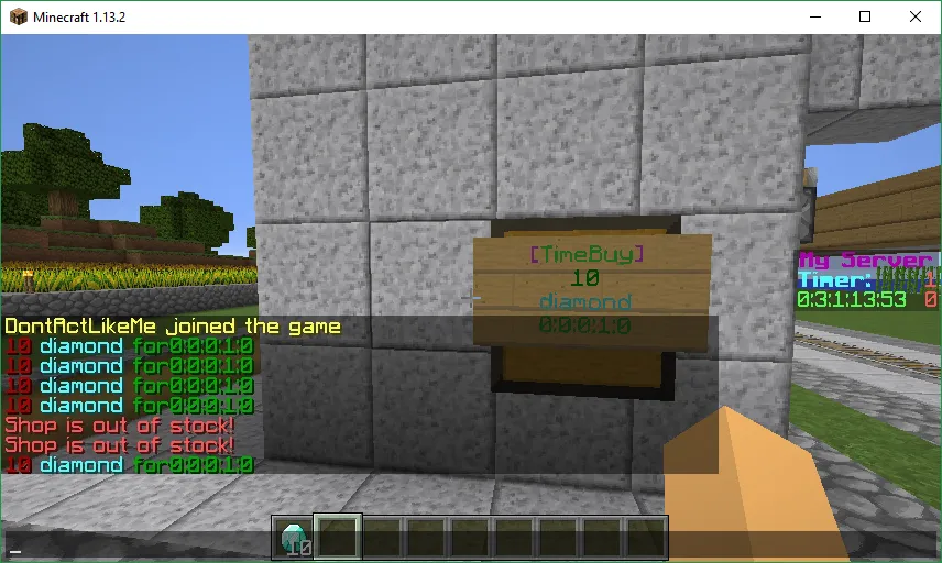 TimeConomy — скриншот 1 (Плагины, Minecraft)