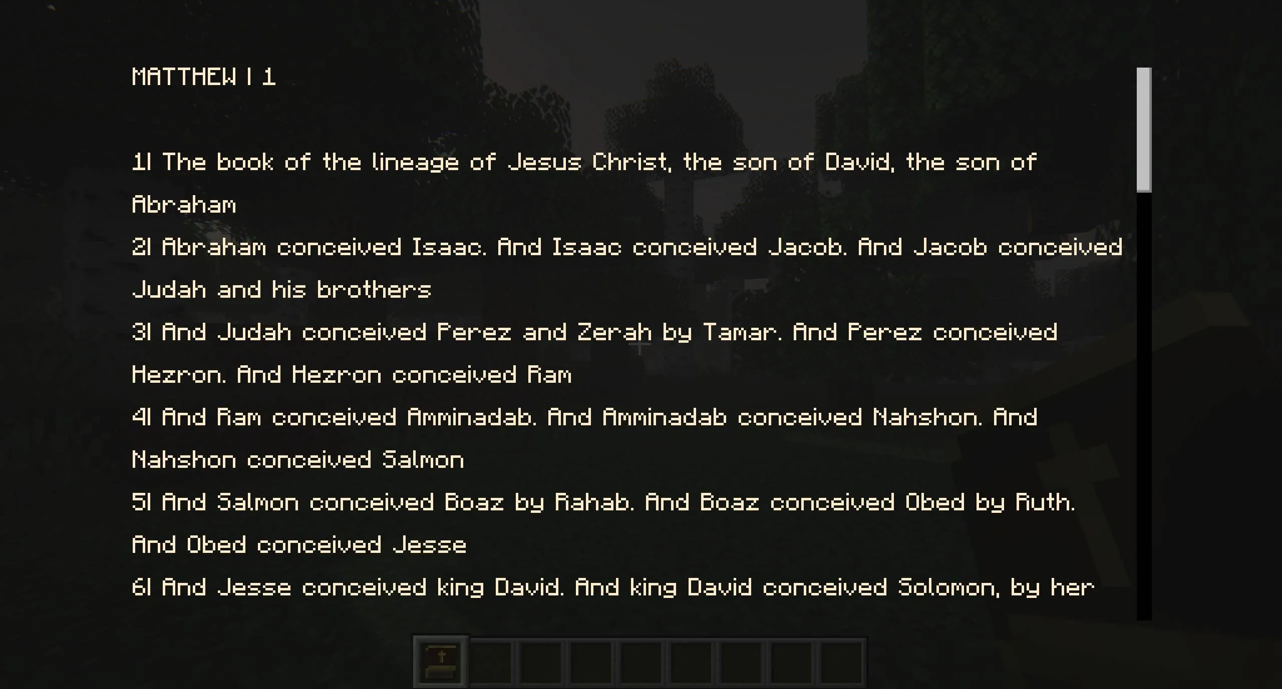 The Bible — скриншот 1 (Моды, Minecraft)