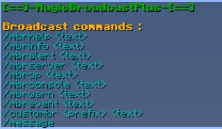 Magic Broadcast Plus — скриншот 7 (Плагины, Minecraft)